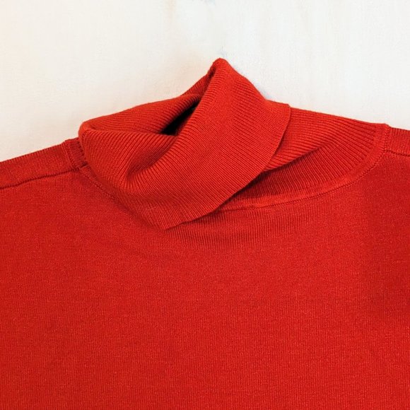 twik by SIMONS - Women's fitted orange turtleneck sweater, size MEDIUM - Picture 3 of 7
